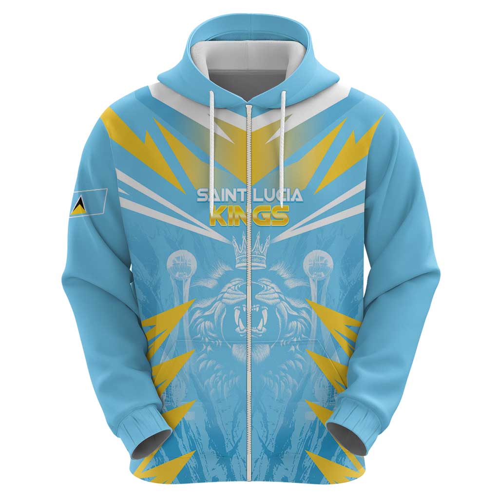 Custom Kings Saint Lucia Cricket Hoodie Rise To Victory LT05