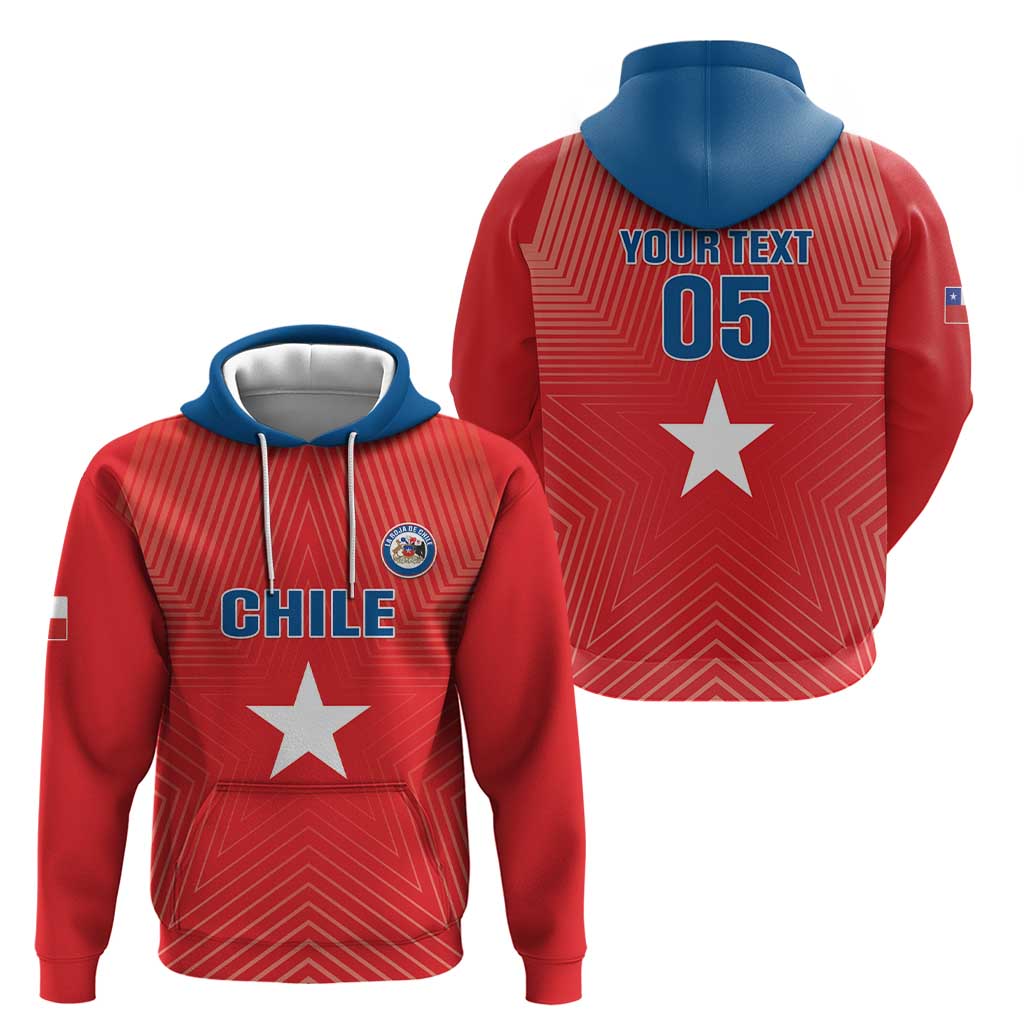 Custom Chile Star Football Hoodie Vamos La Roja LT05