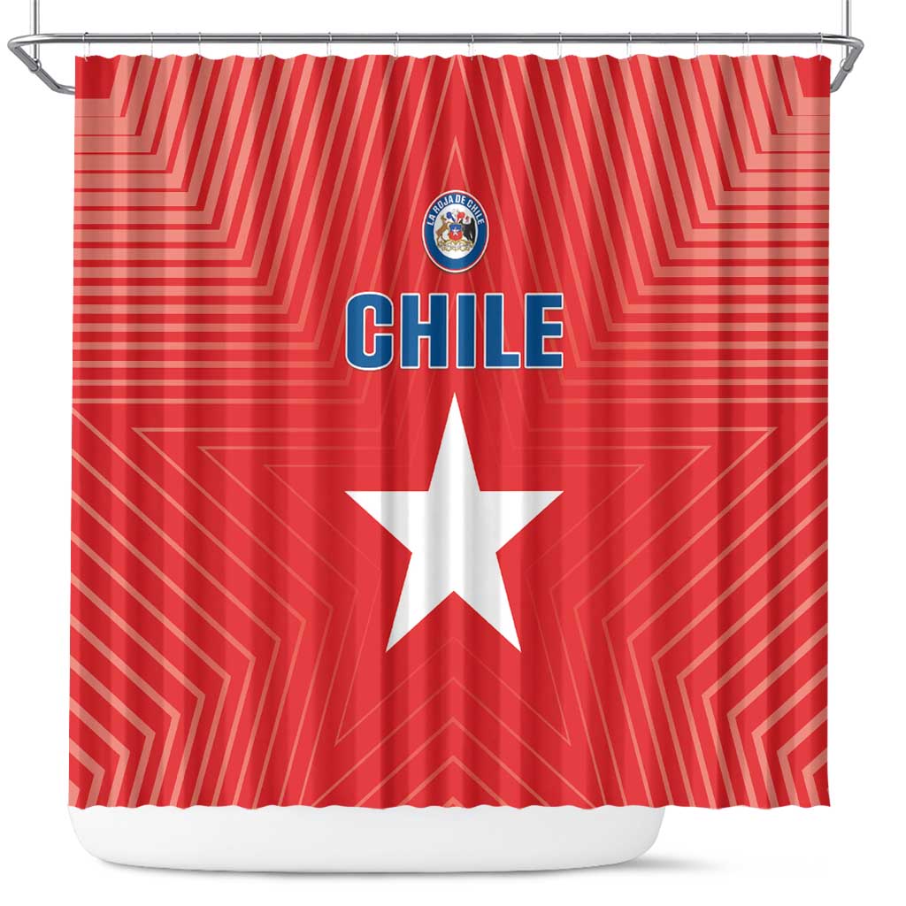 Chile Star Football Shower Curtain Vamos La Roja LT05