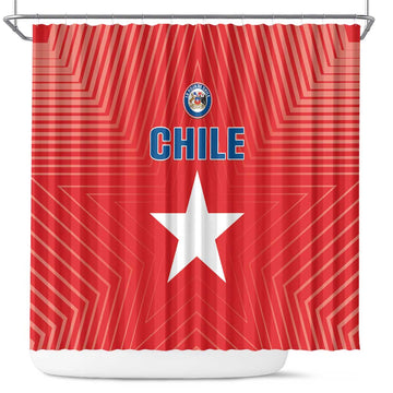 Chile Star Football Shower Curtain Vamos La Roja LT05