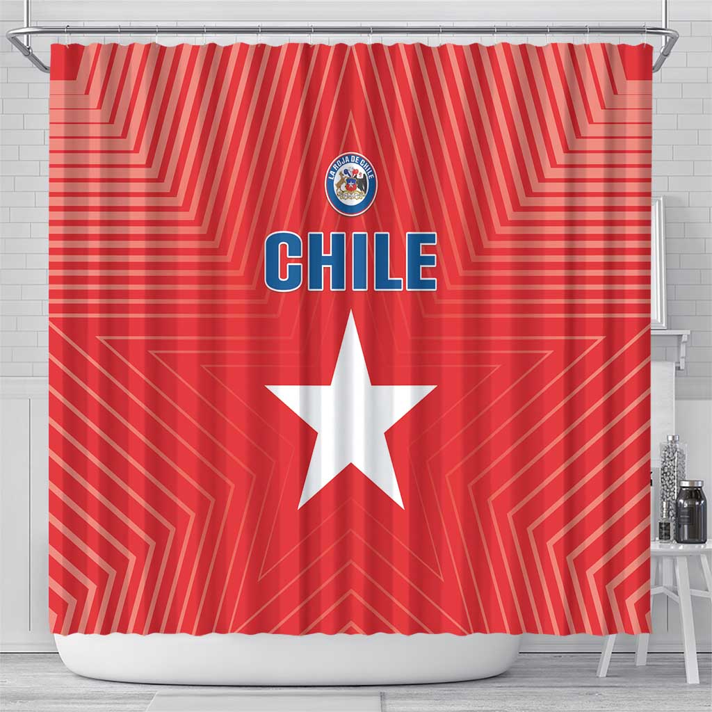 Chile Star Football Shower Curtain Vamos La Roja LT05
