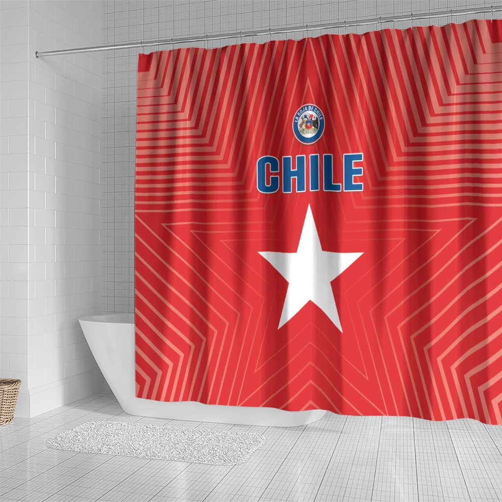 Chile Star Football Shower Curtain Vamos La Roja LT05