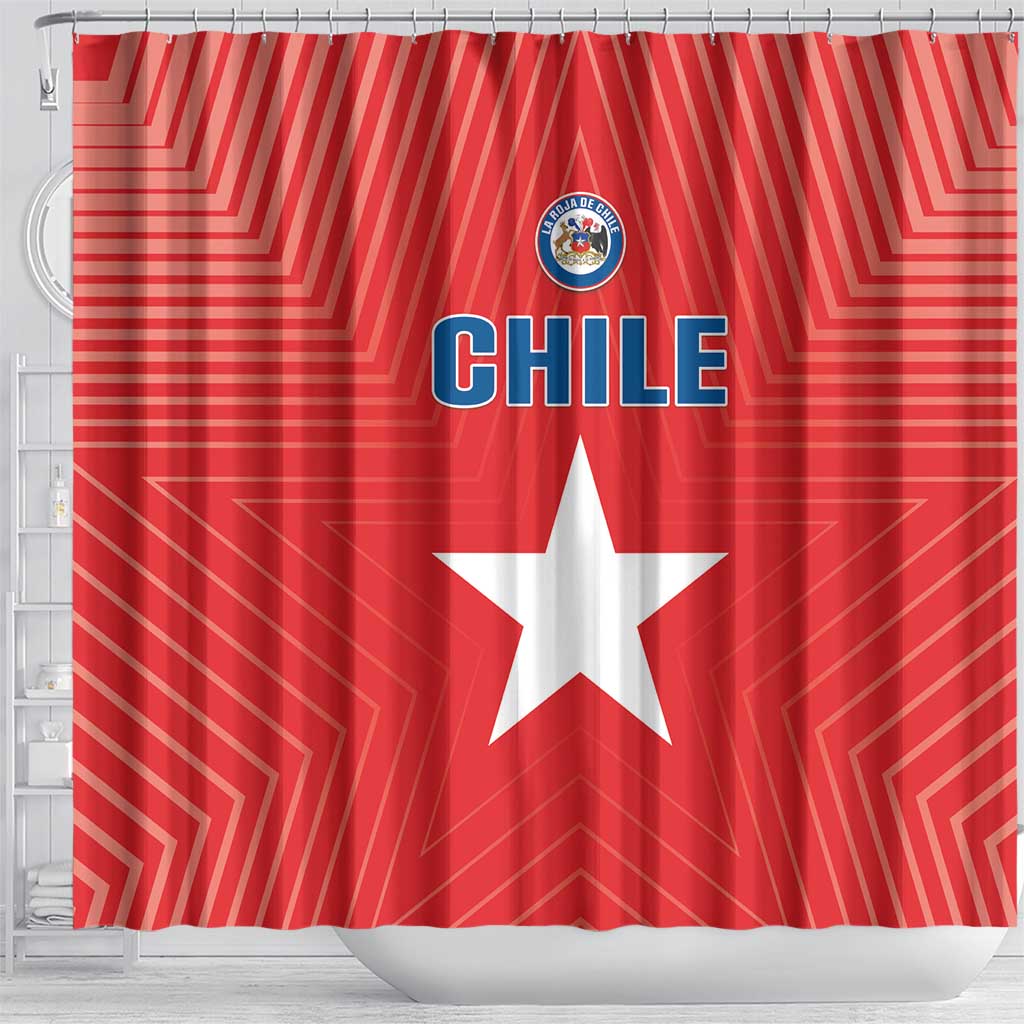 Chile Star Football Shower Curtain Vamos La Roja LT05