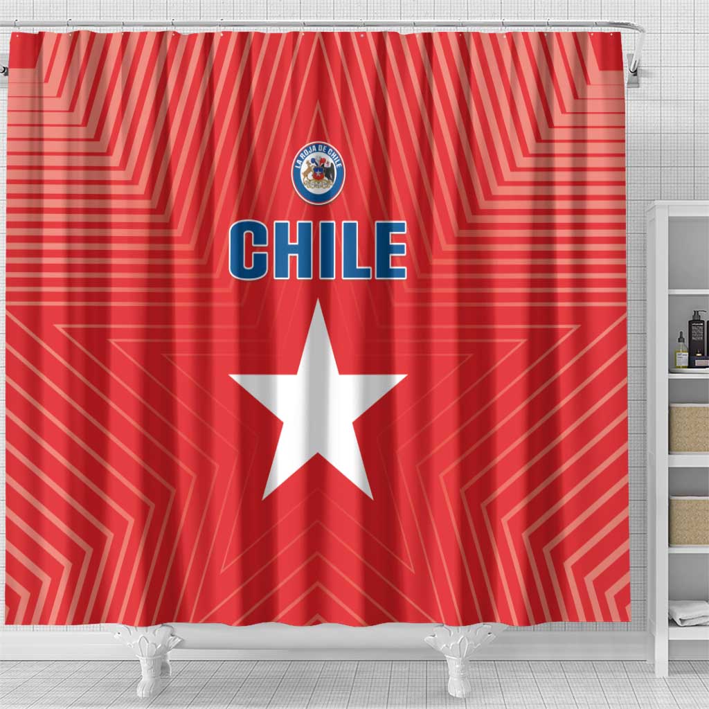 Chile Star Football Shower Curtain Vamos La Roja LT05