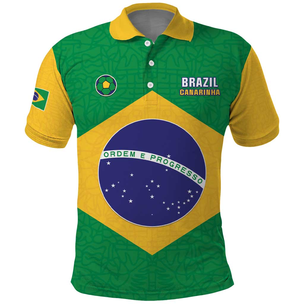 Custom Brazil Football Polo Shirt Flag Style LT05