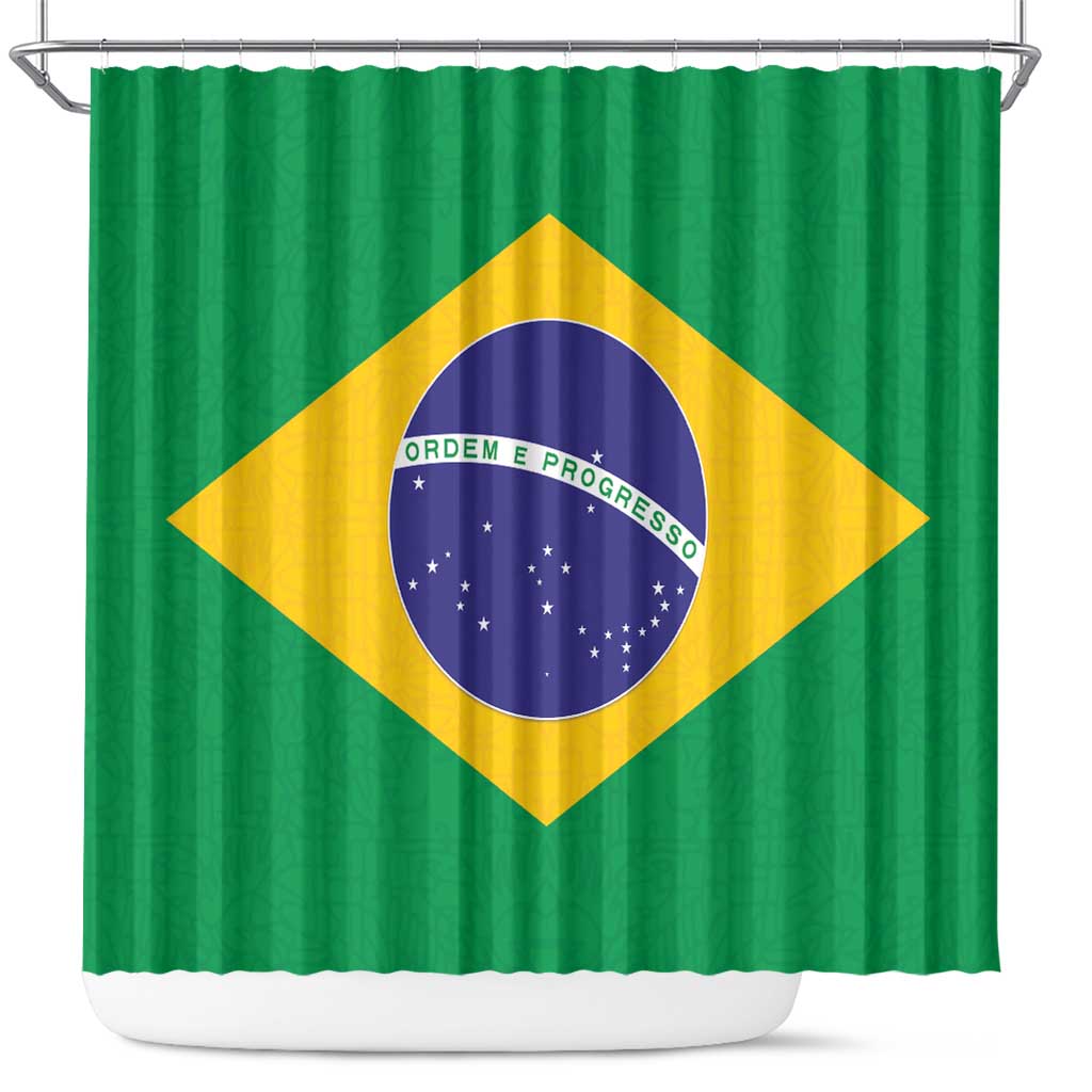 Brazil Football Shower Curtain Flag Style LT05