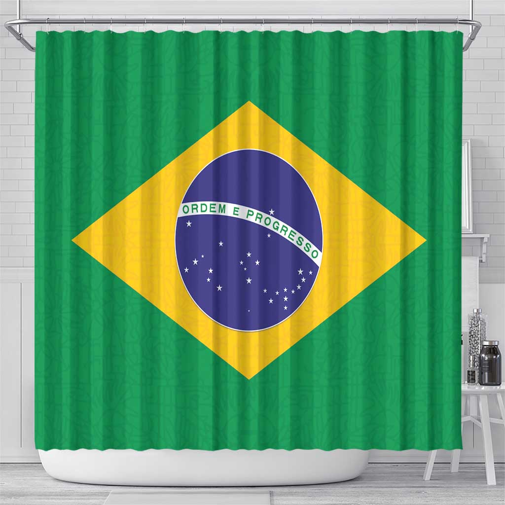 Brazil Football Shower Curtain Flag Style LT05