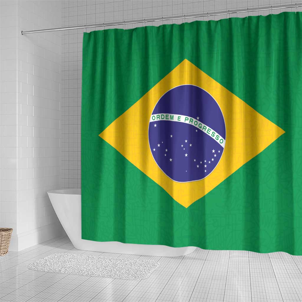 Brazil Football Shower Curtain Flag Style LT05