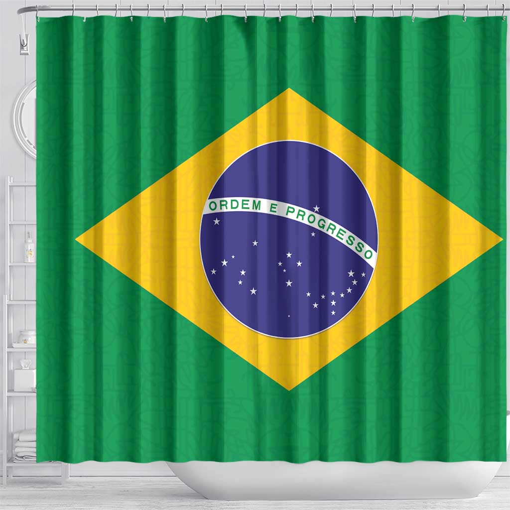 Brazil Football Shower Curtain Flag Style LT05