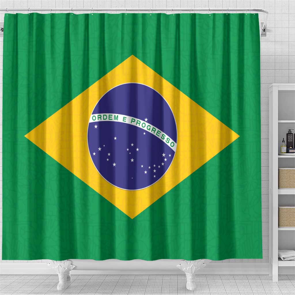 Brazil Football Shower Curtain Flag Style LT05