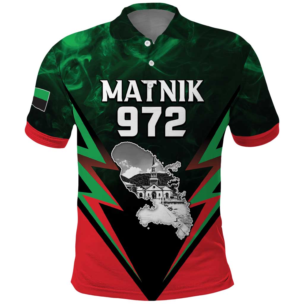 Personalized Martinique 972 Polo Shirt Matnik Map LT05
