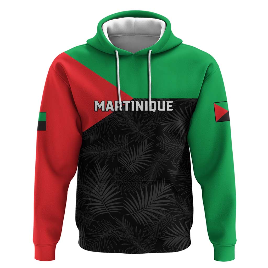 Personalized Martinique Hoodie Simple Style With Palm Leaf Pattern LT05