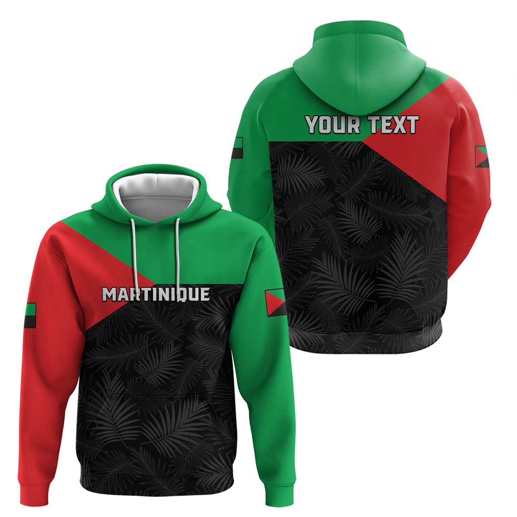 Personalized Martinique Hoodie Simple Style With Palm Leaf Pattern LT05