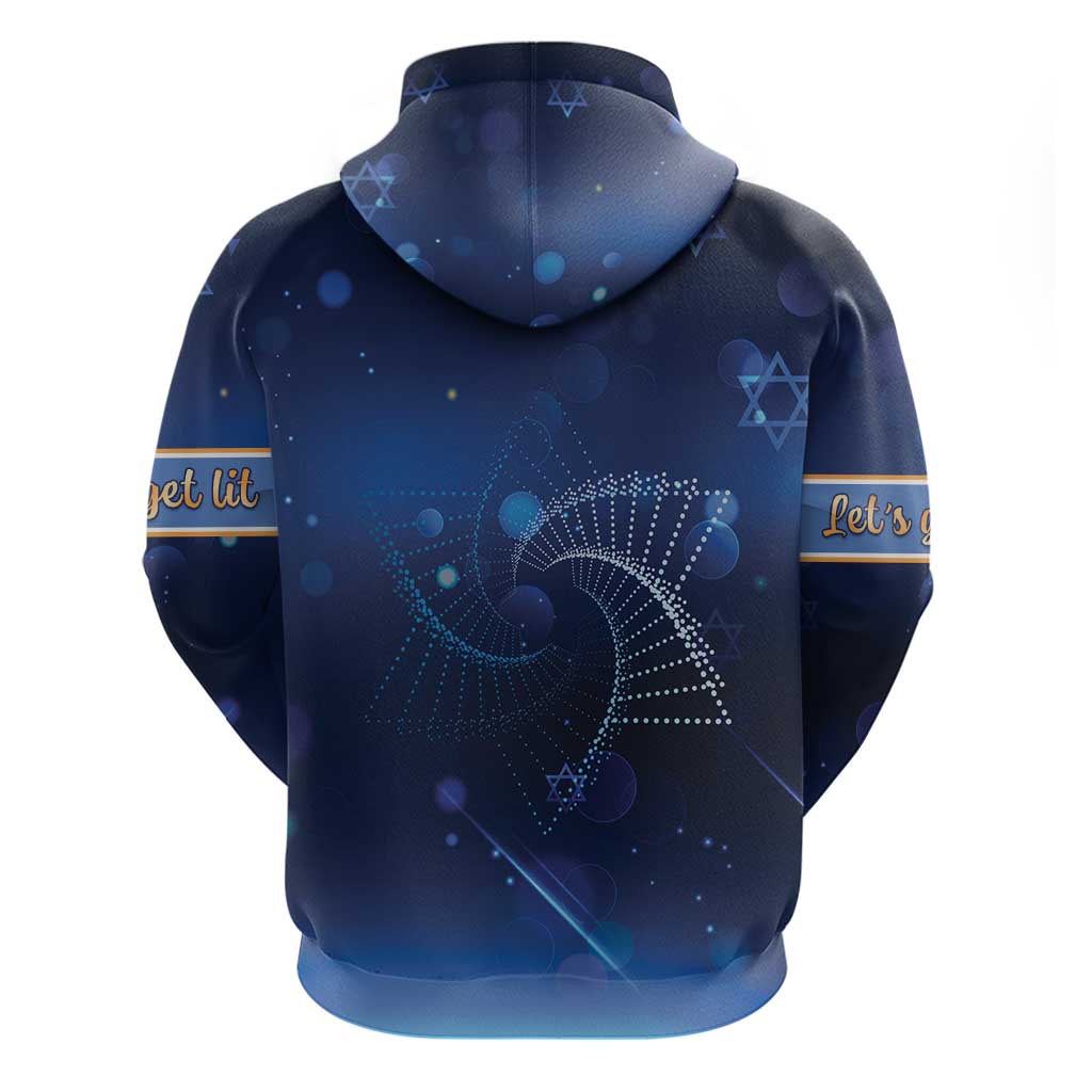 Jewish Hanukkah Festival Hoodie Let's Get Lit LT05