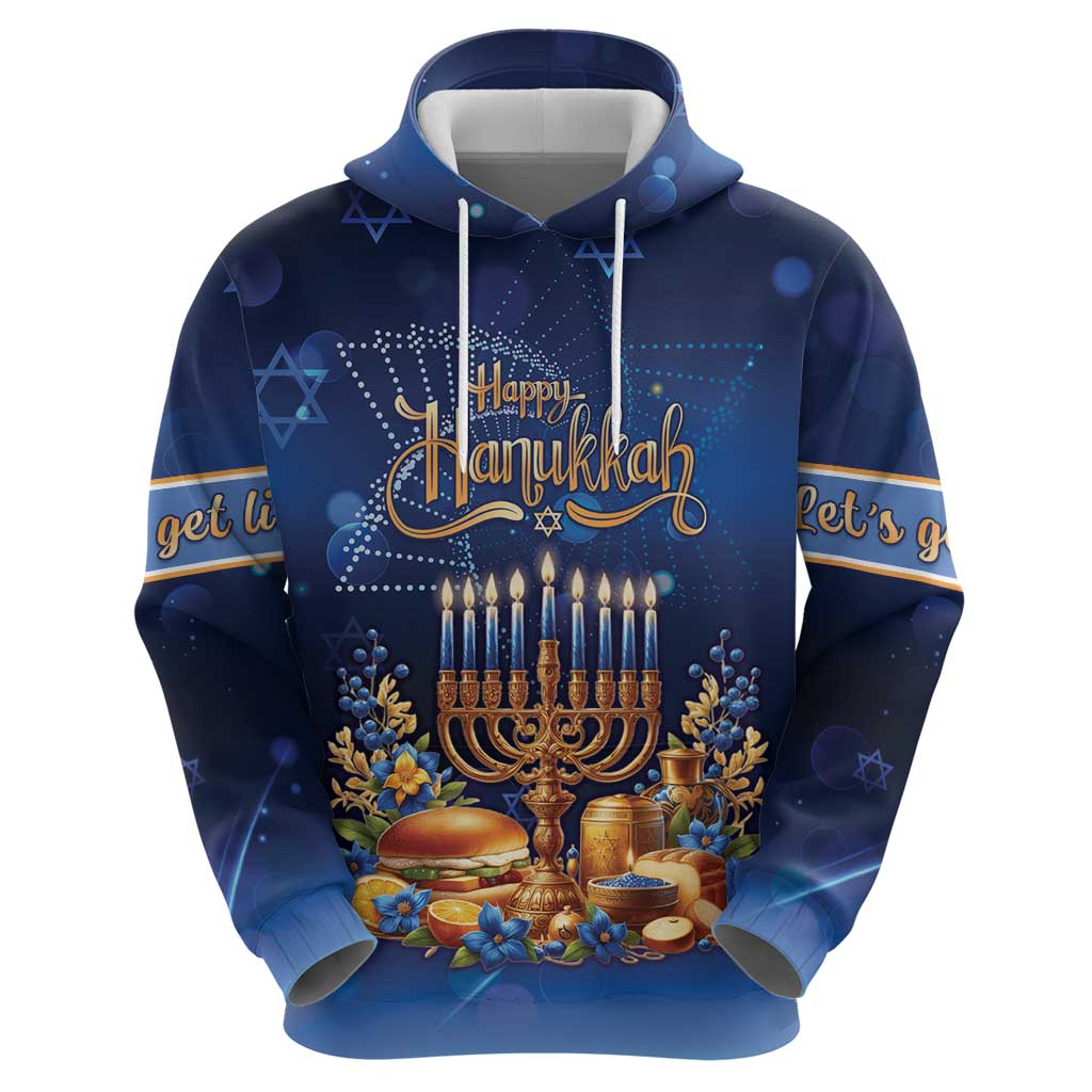Jewish Hanukkah Festival Hoodie Let's Get Lit LT05