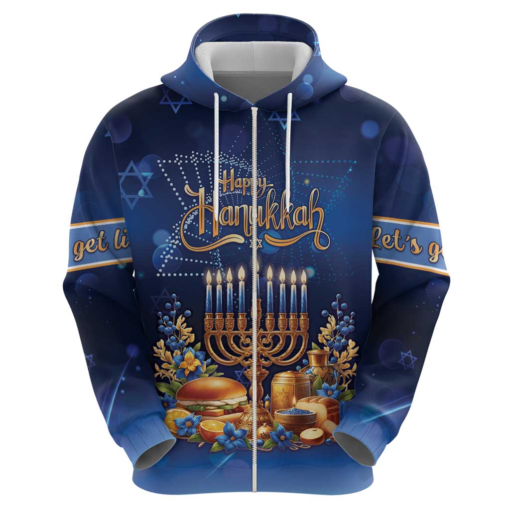 Jewish Hanukkah Festival Hoodie Let's Get Lit LT05