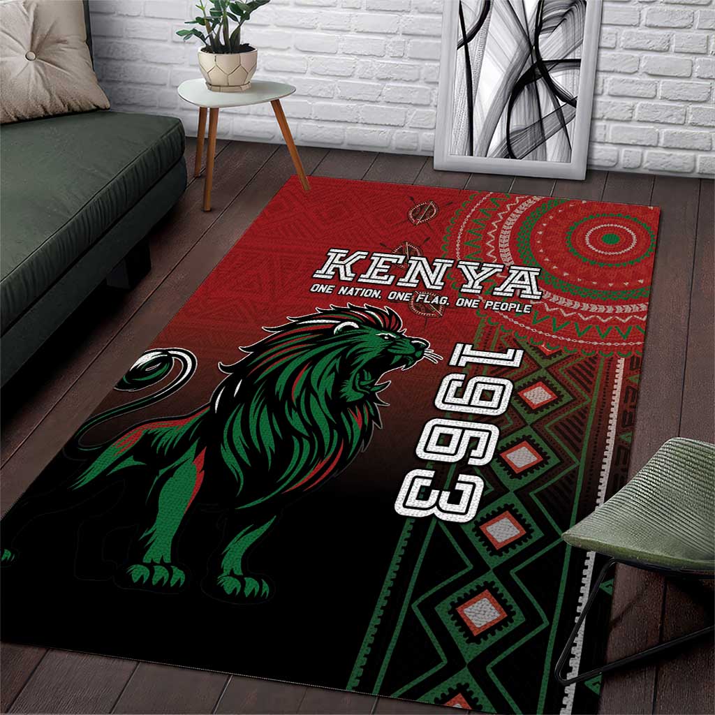 Kenya Jamhuri Day Area Rug One Nation One Flag One People LT05