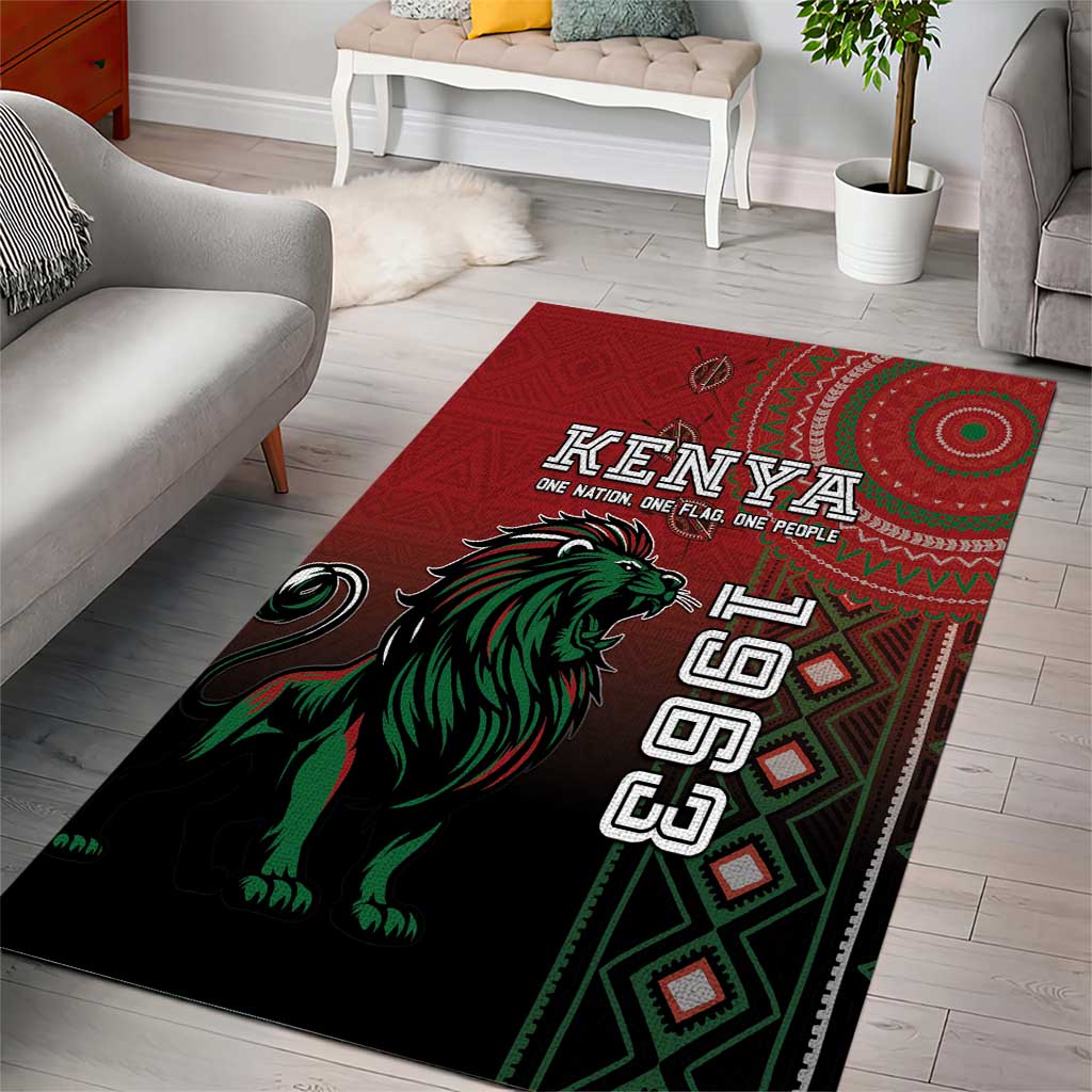 Kenya Jamhuri Day Area Rug One Nation One Flag One People LT05