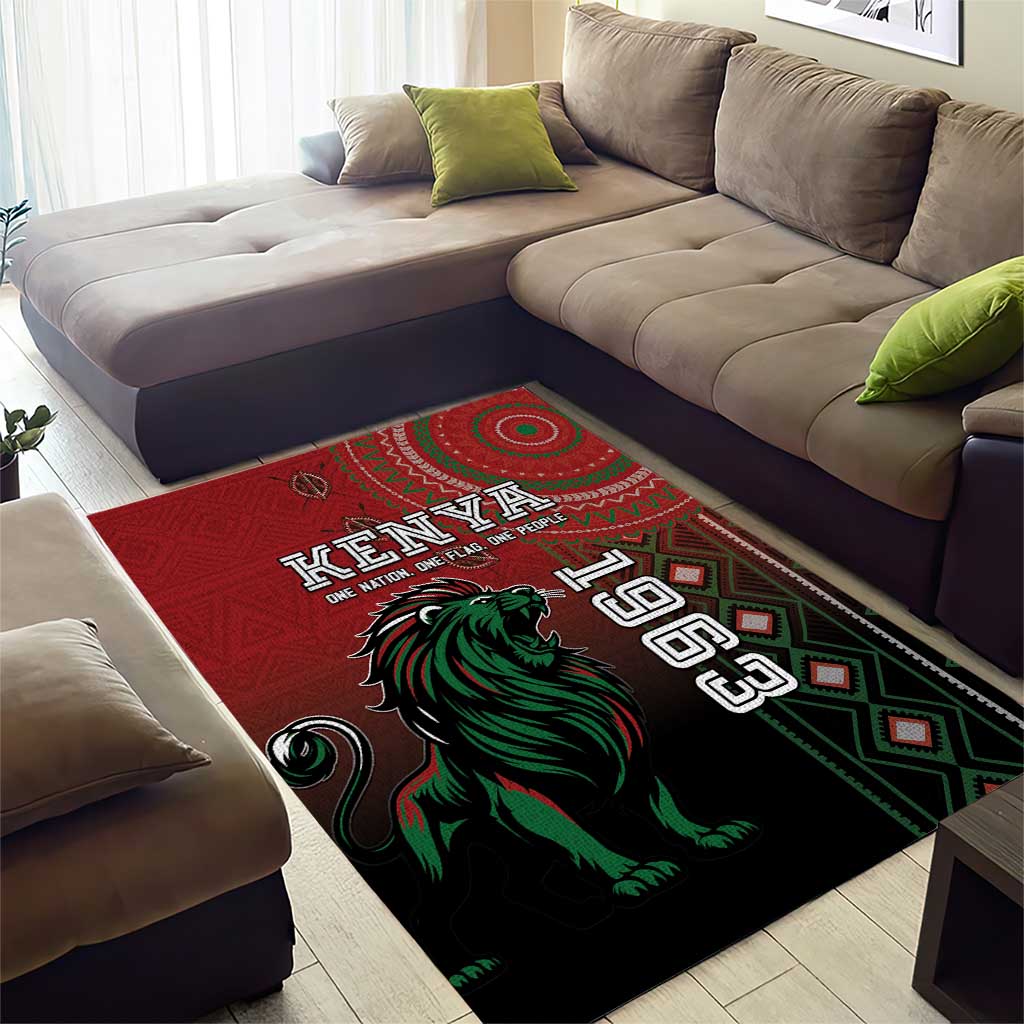 Kenya Jamhuri Day Area Rug One Nation One Flag One People LT05