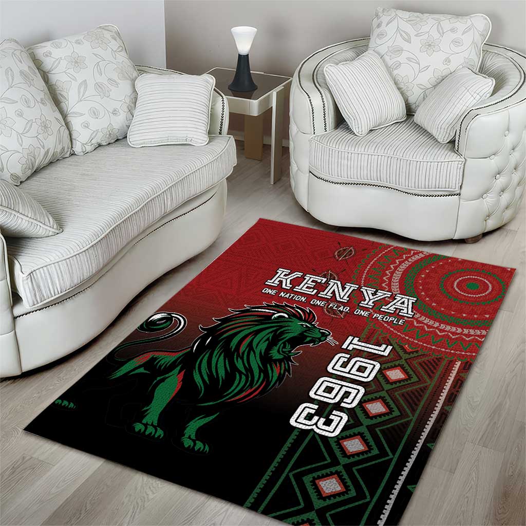 Kenya Jamhuri Day Area Rug One Nation One Flag One People LT05