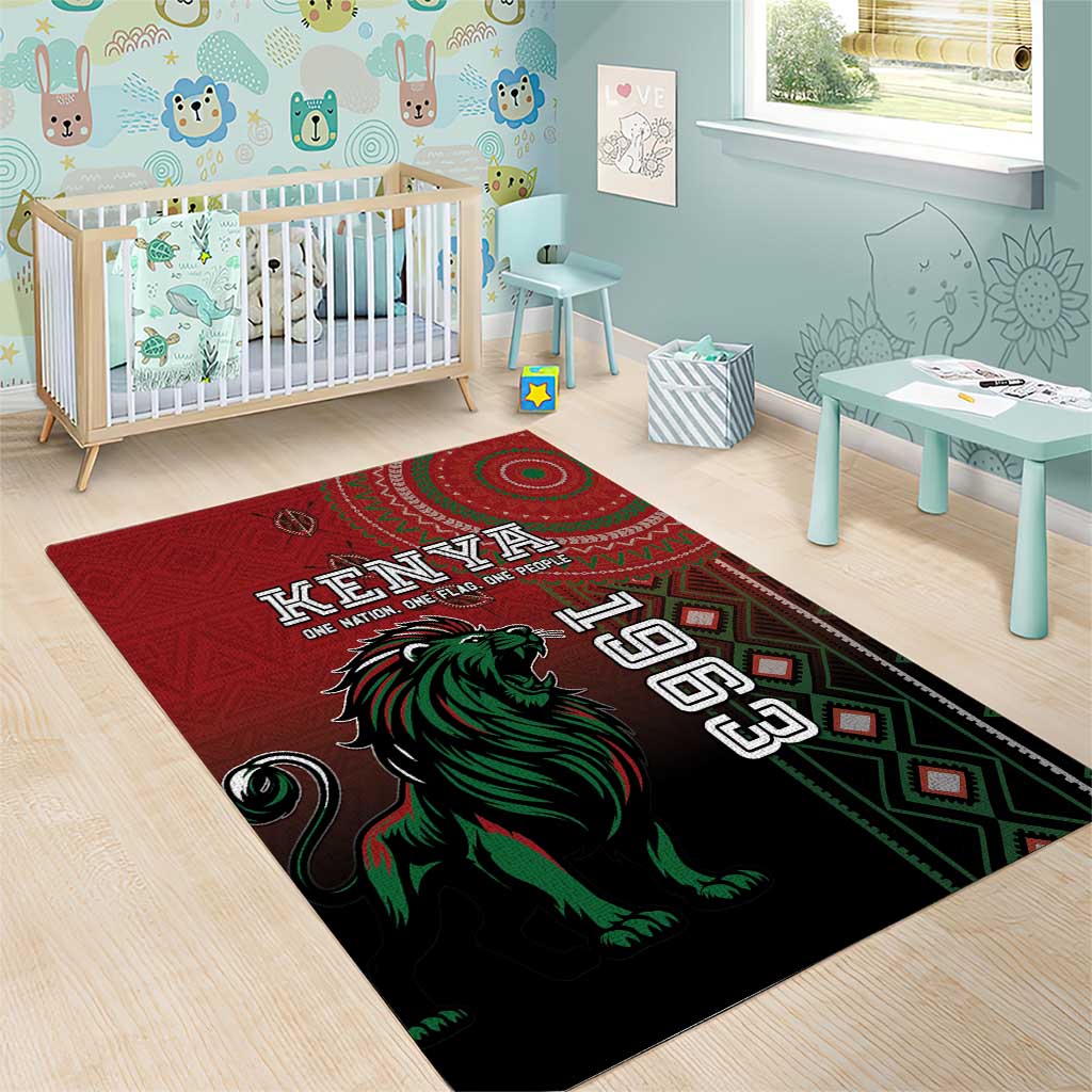 Kenya Jamhuri Day Area Rug One Nation One Flag One People LT05