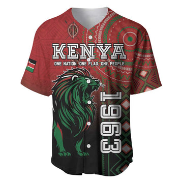 Personalised Kenya Jamhuri Day Baseball Jersey One Nation One Flag One People LT05