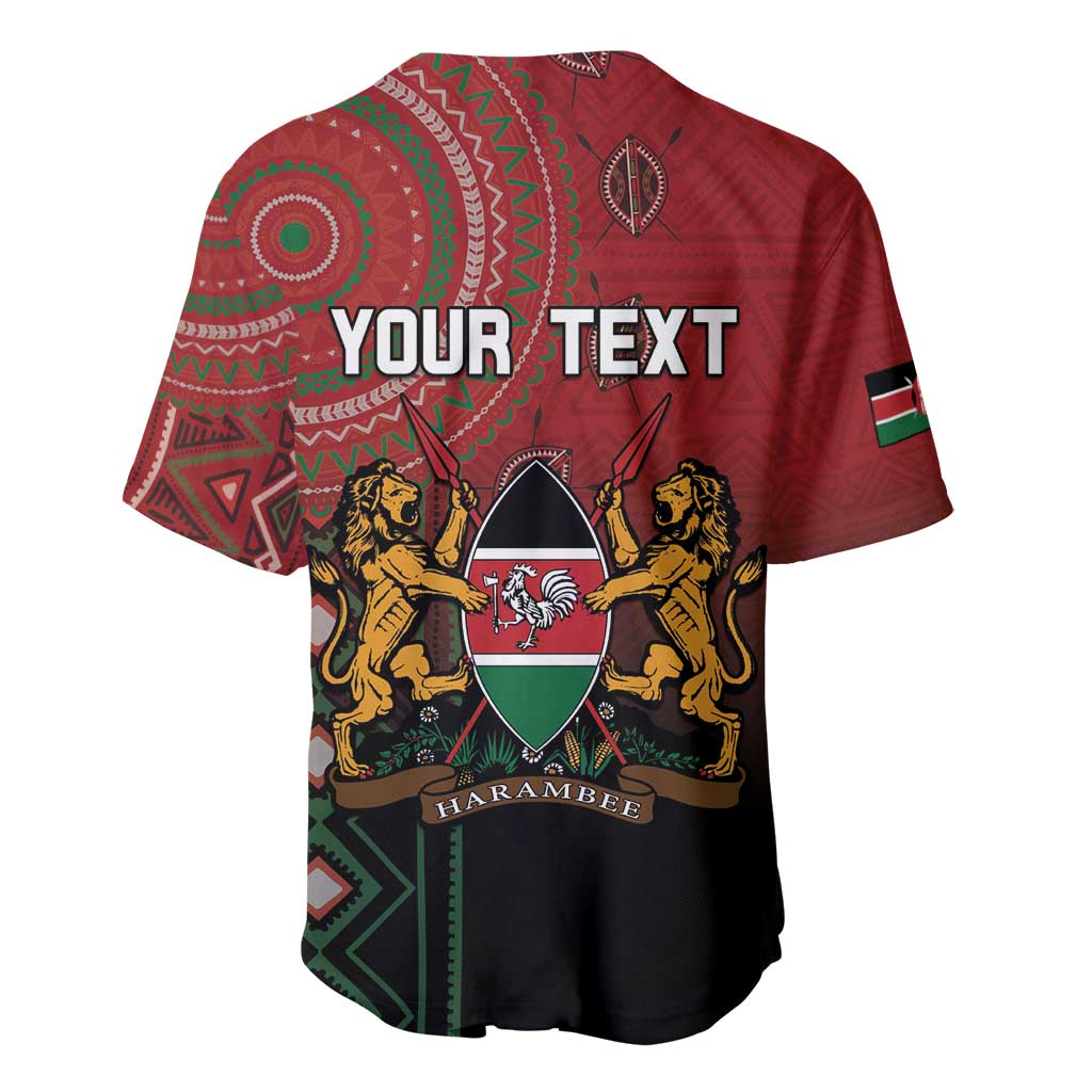 Personalised Kenya Jamhuri Day Baseball Jersey One Nation One Flag One People LT05