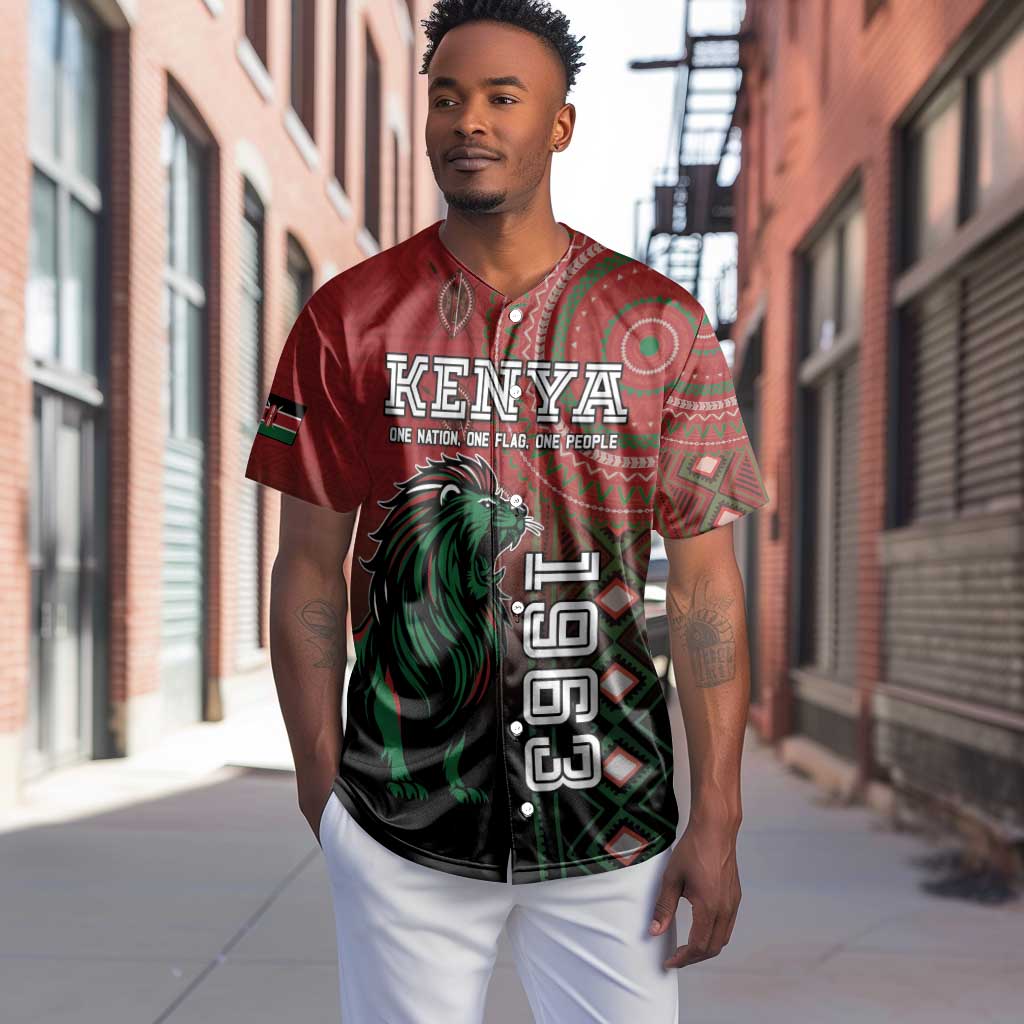 Personalised Kenya Jamhuri Day Baseball Jersey One Nation One Flag One People LT05