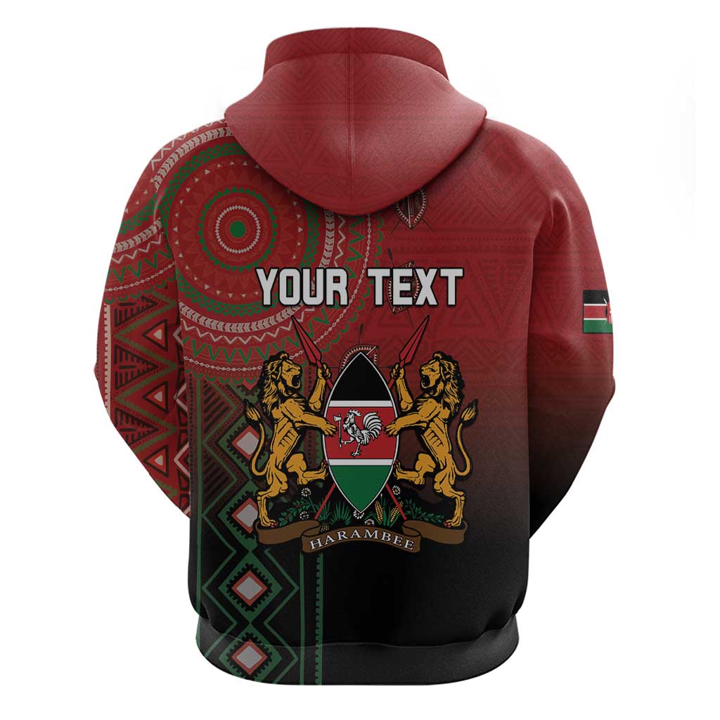 Personalised Kenya Jamhuri Day Hoodie One Nation One Flag One People LT05
