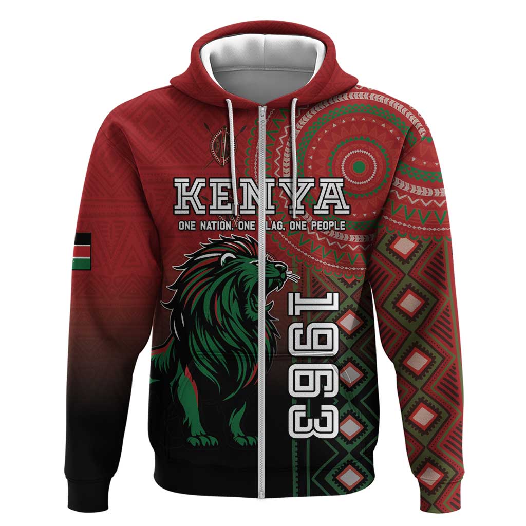 Personalised Kenya Jamhuri Day Hoodie One Nation One Flag One People LT05
