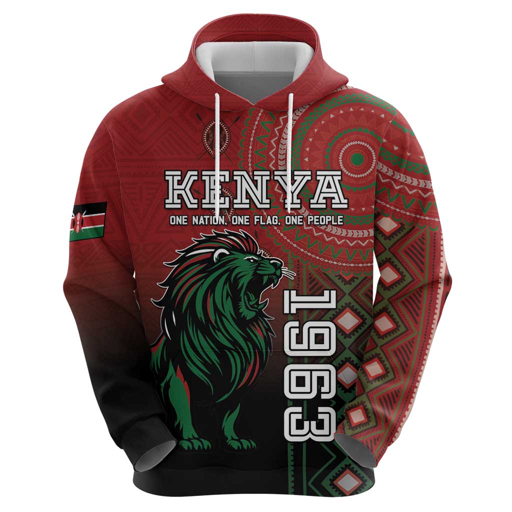 Personalised Kenya Jamhuri Day Hoodie One Nation One Flag One People LT05