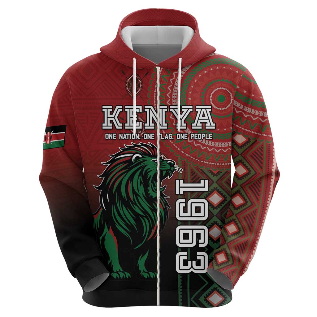Personalised Kenya Jamhuri Day Hoodie One Nation One Flag One People LT05