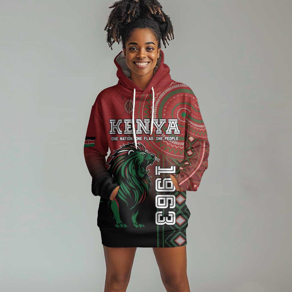 Personalised Kenya Jamhuri Day Hoodie Dress One Nation One Flag One People LT05