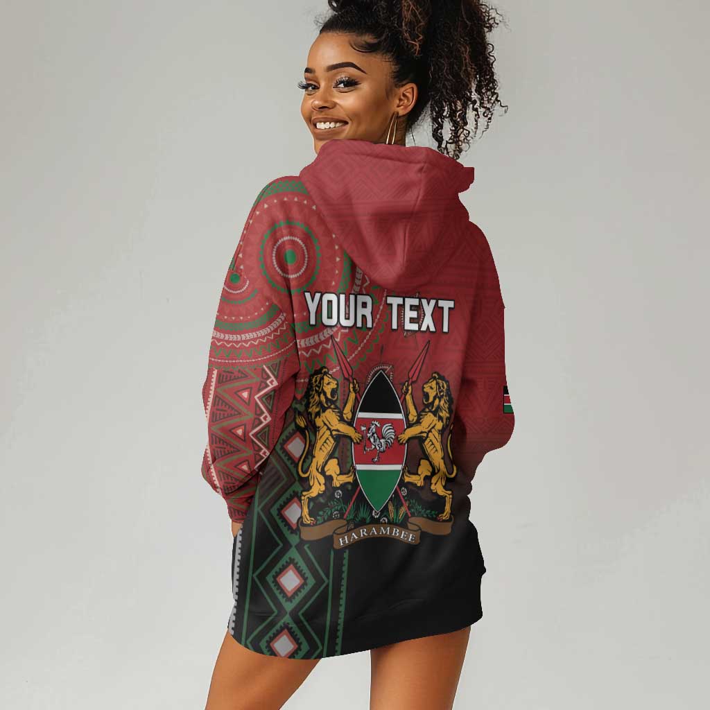 Personalised Kenya Jamhuri Day Hoodie Dress One Nation One Flag One People LT05