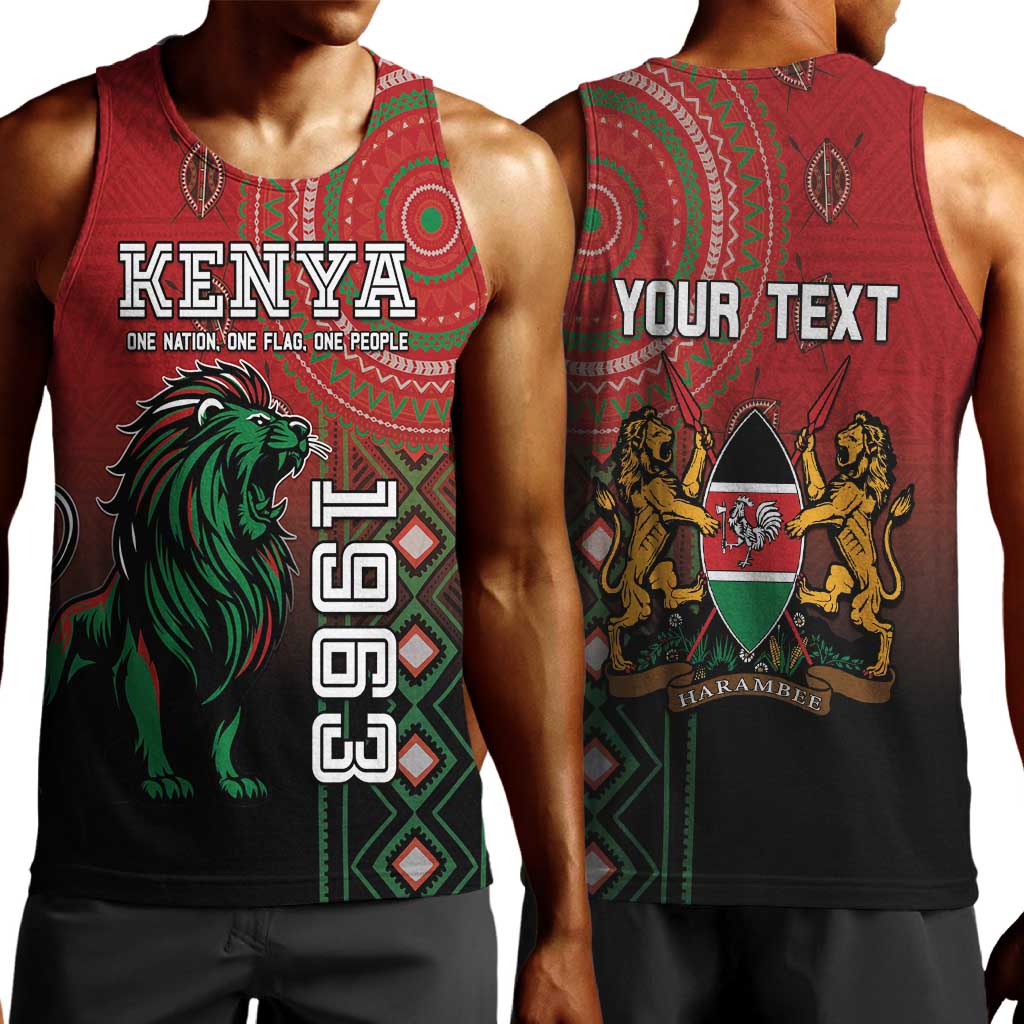 Personalised Kenya Jamhuri Day Men Tank Top One Nation One Flag One People LT05