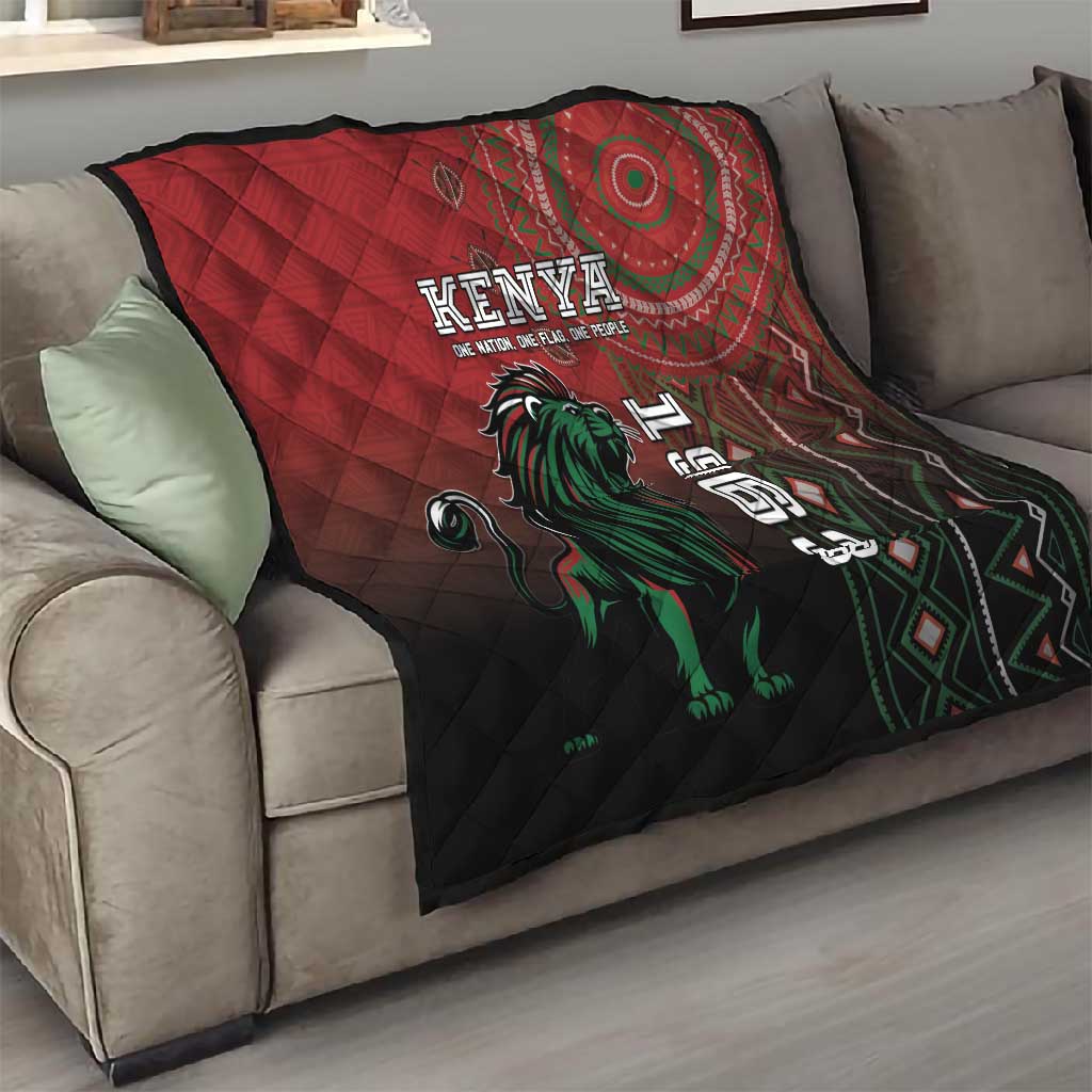 Kenya Jamhuri Day Quilt One Nation One Flag One People LT05