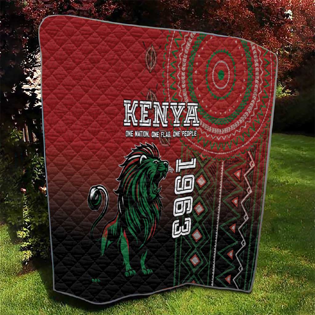 Kenya Jamhuri Day Quilt One Nation One Flag One People LT05