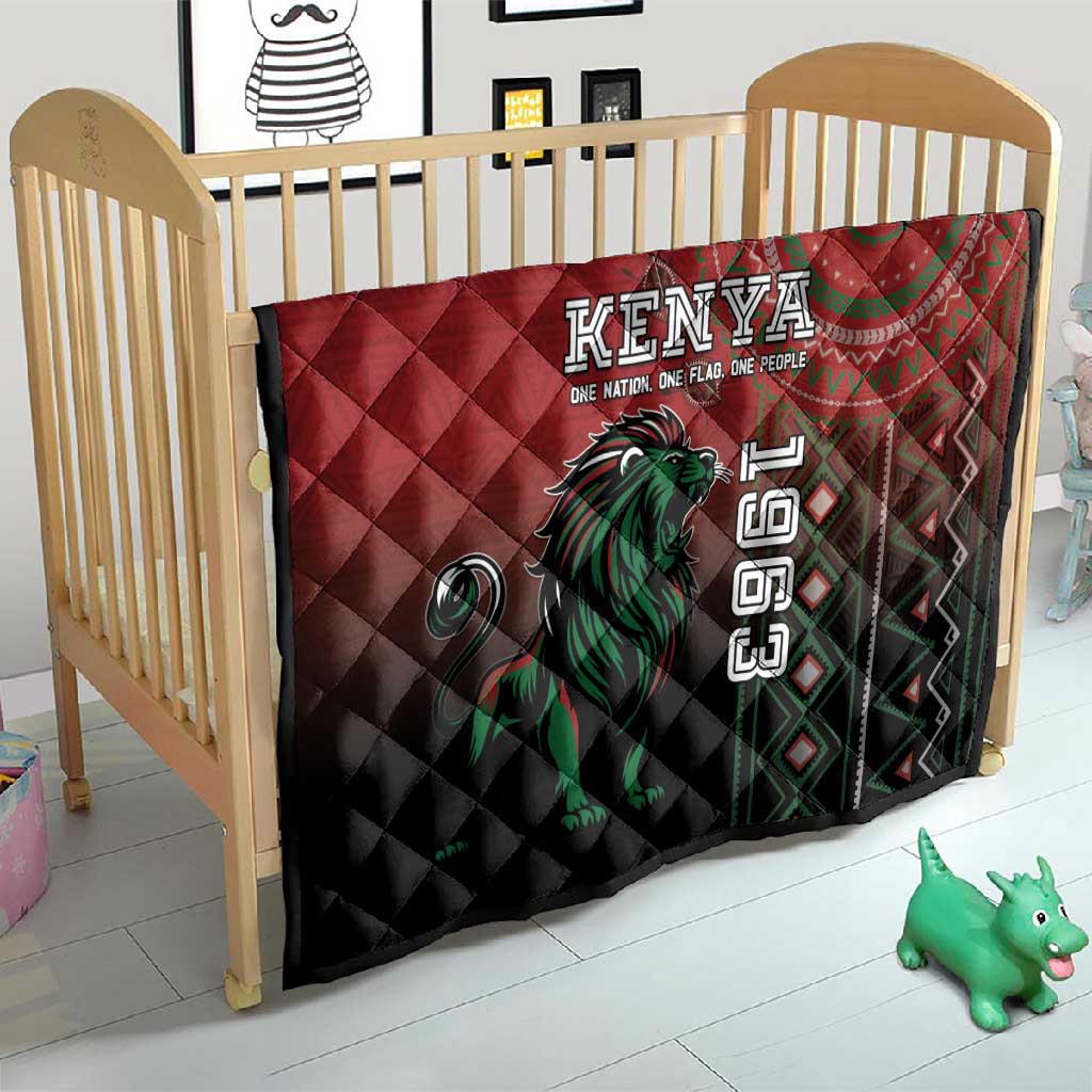 Kenya Jamhuri Day Quilt One Nation One Flag One People LT05