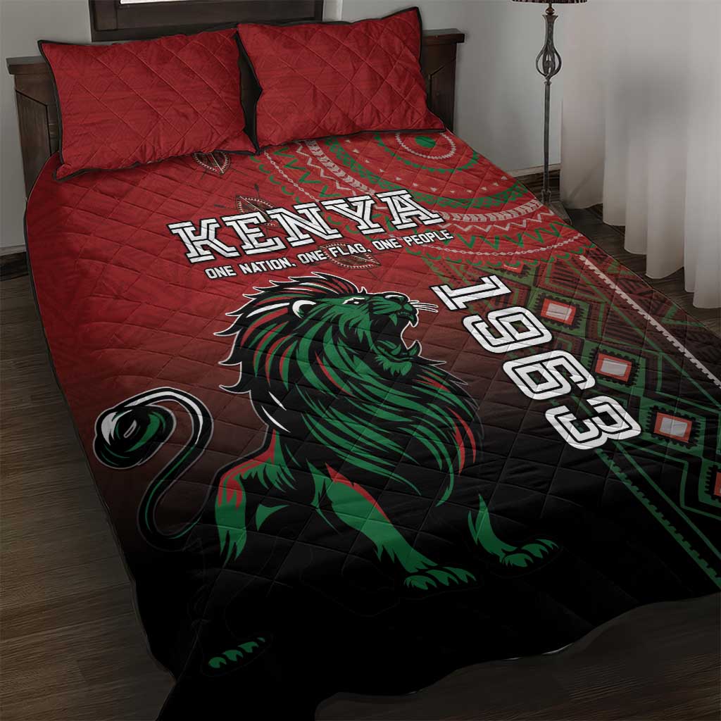 Kenya Jamhuri Day Quilt Bed Set One Nation One Flag One People LT05