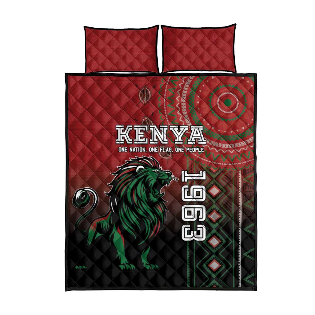 Kenya Jamhuri Day Quilt Bed Set One Nation One Flag One People LT05