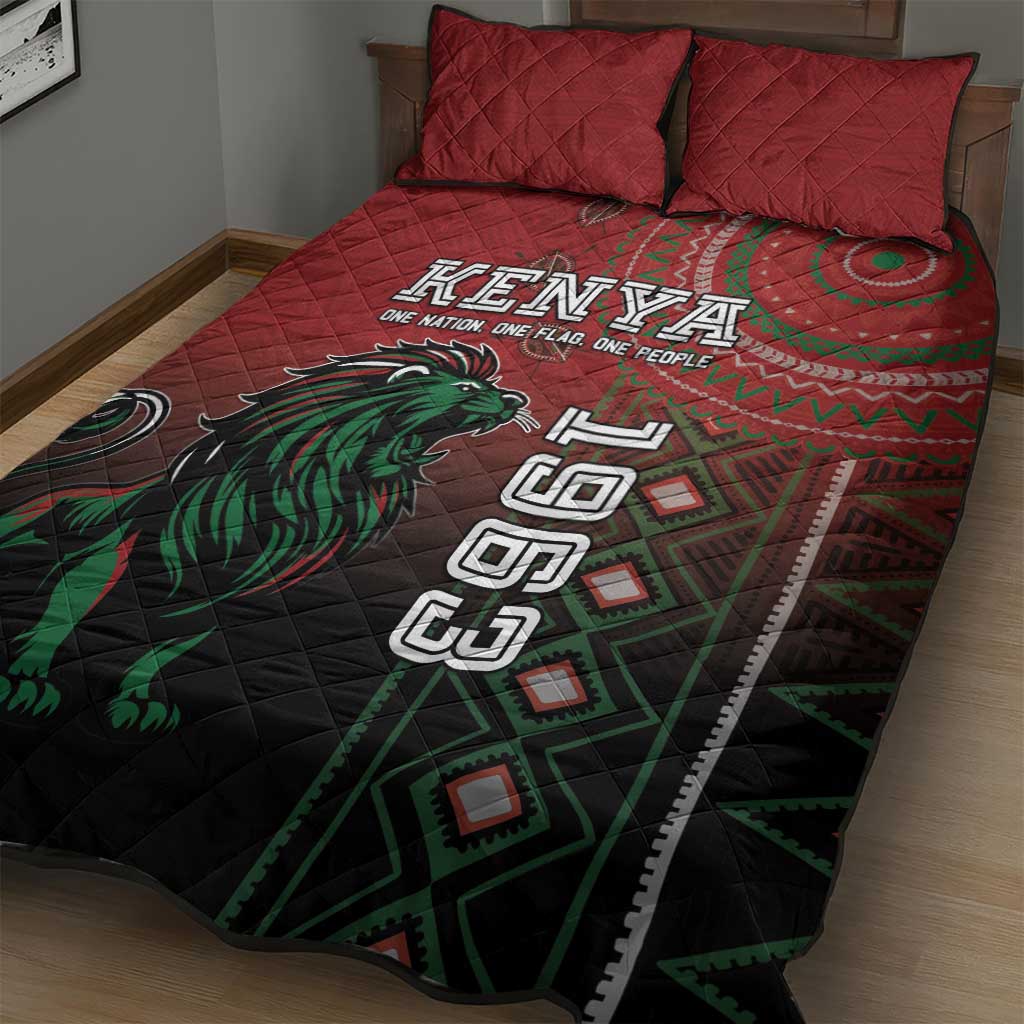 Kenya Jamhuri Day Quilt Bed Set One Nation One Flag One People LT05