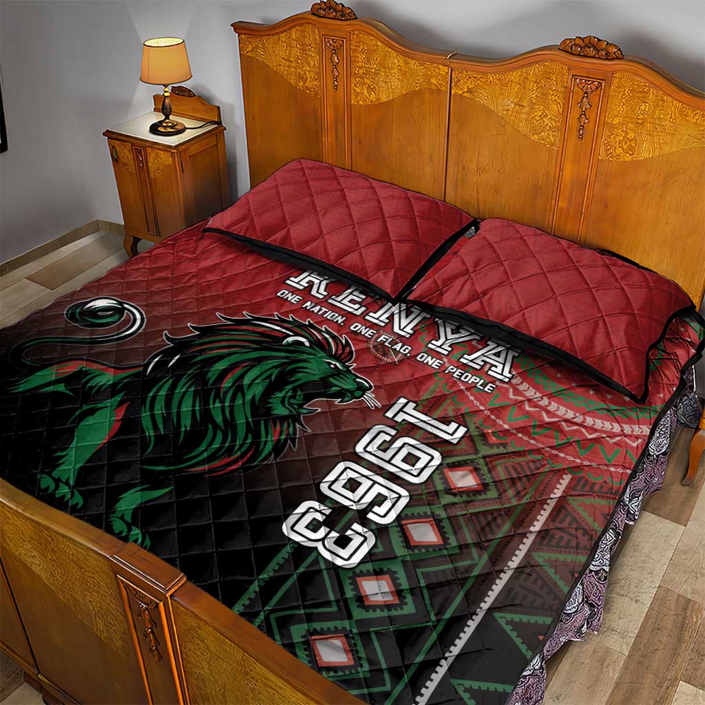 Kenya Jamhuri Day Quilt Bed Set One Nation One Flag One People LT05