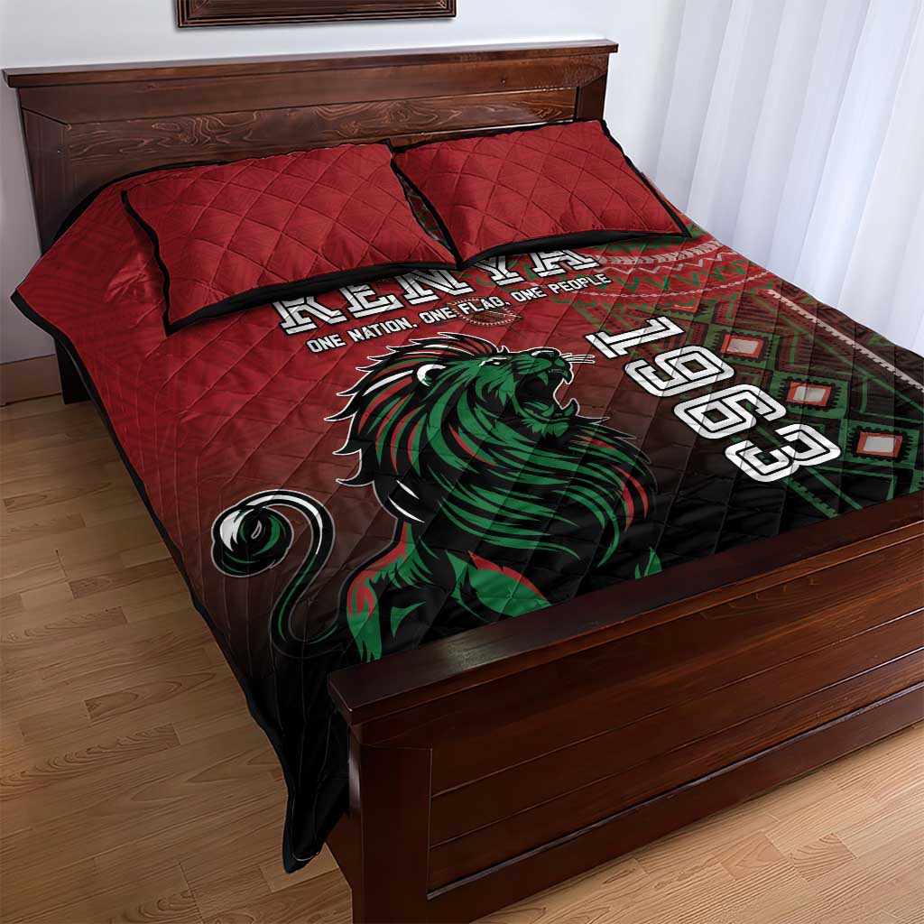 Kenya Jamhuri Day Quilt Bed Set One Nation One Flag One People LT05