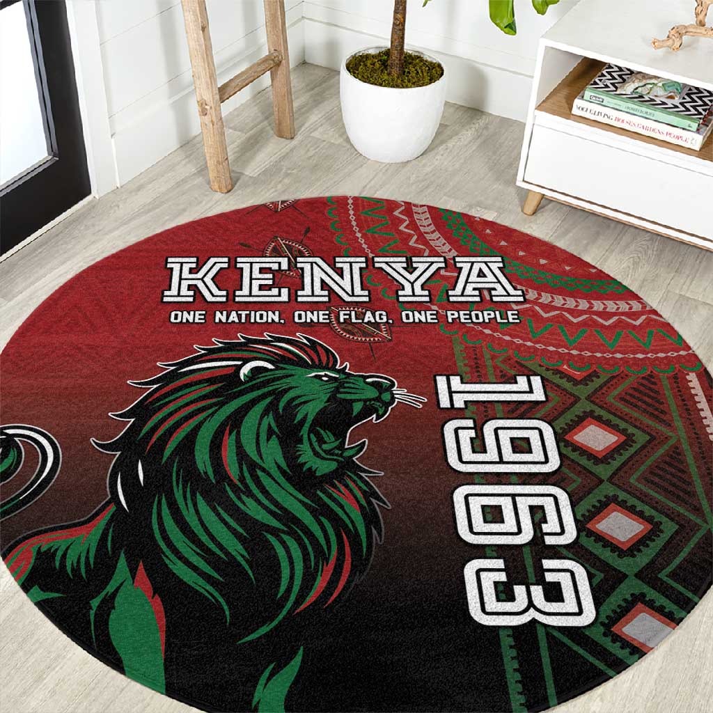 Kenya Jamhuri Day Round Carpet One Nation One Flag One People LT05