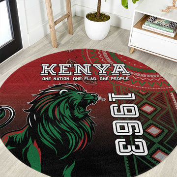 Kenya Jamhuri Day Round Carpet One Nation One Flag One People LT05