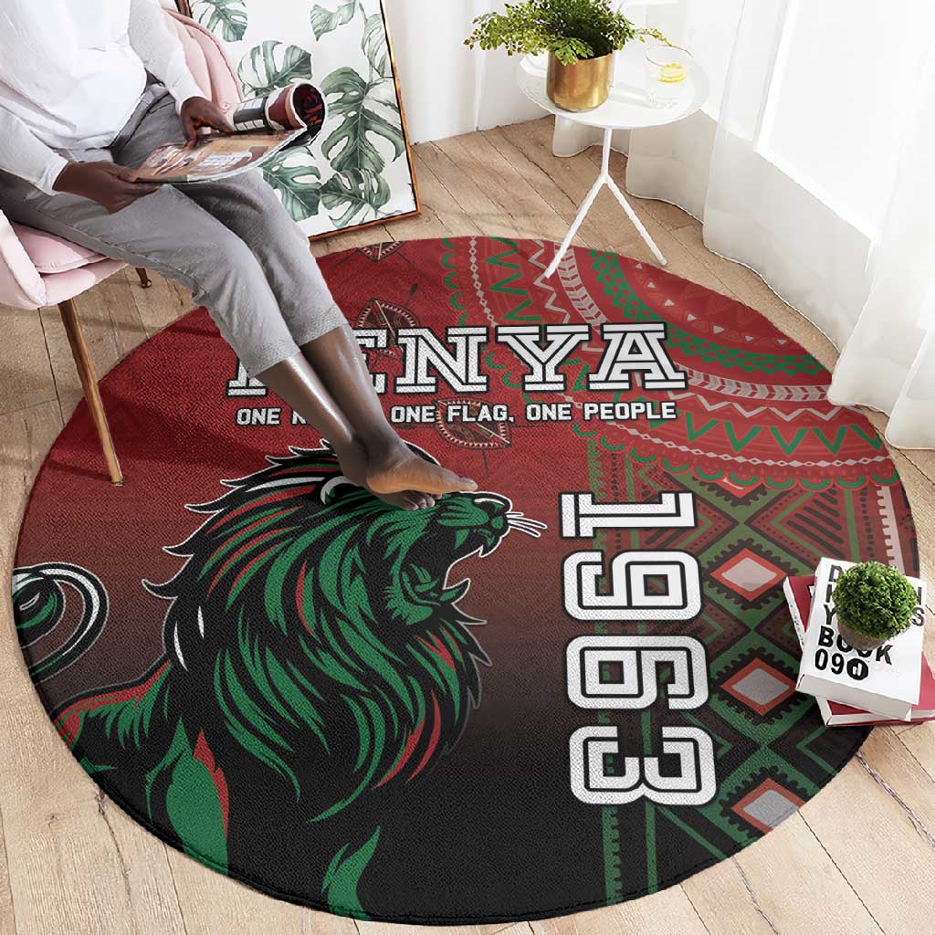 Kenya Jamhuri Day Round Carpet One Nation One Flag One People LT05