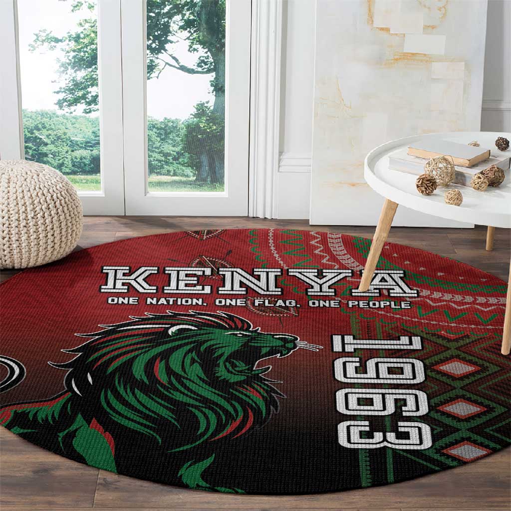 Kenya Jamhuri Day Round Carpet One Nation One Flag One People LT05