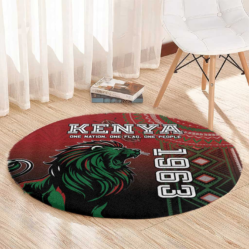 Kenya Jamhuri Day Round Carpet One Nation One Flag One People LT05