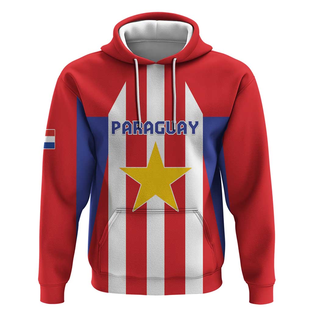 Custom Paraguay Star Football Hoodie Go Albirroja LT05