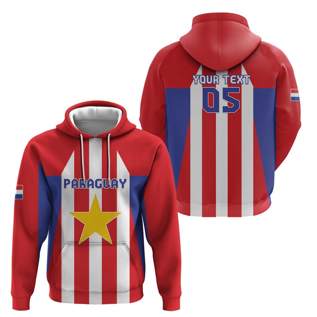Custom Paraguay Star Football Hoodie Go Albirroja LT05